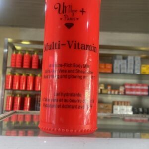 Multi-vitamin body moisturizer with anti age and SPF